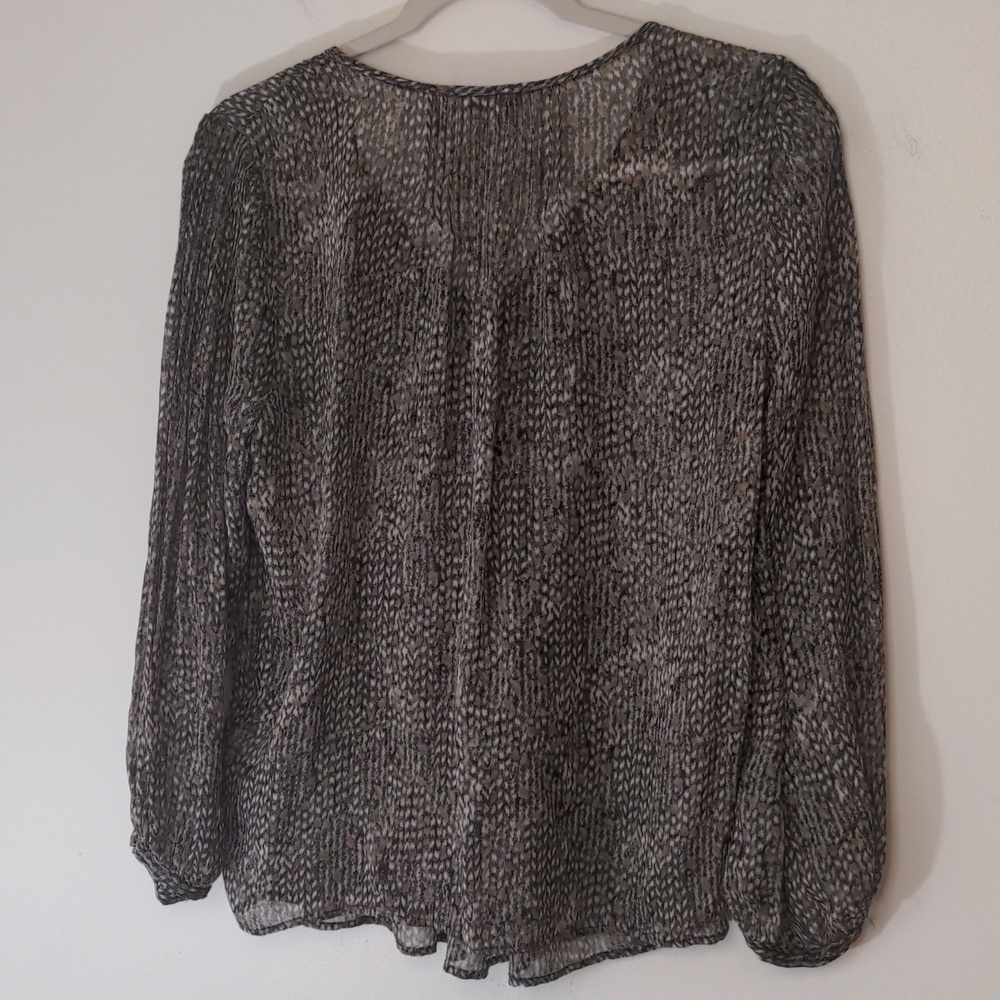 Joie Suzatta Silk Leopard Print Blouse Small - Picture 7 of 9